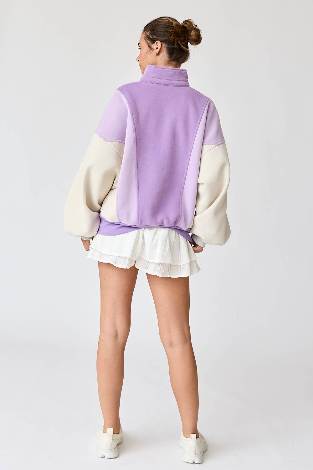 Lavender Color Block Sweatshirt