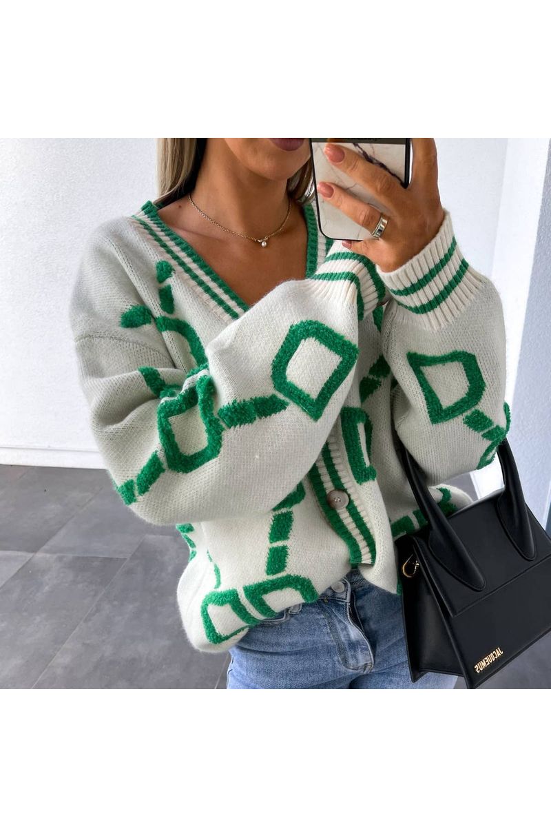White Bookworm Cardigan