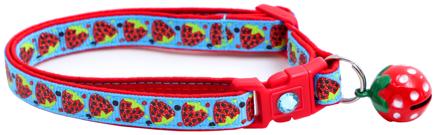Strawberries Breakaway Cat Collar