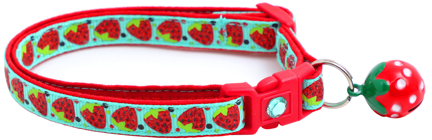 Strawberries Breakaway Cat Collar