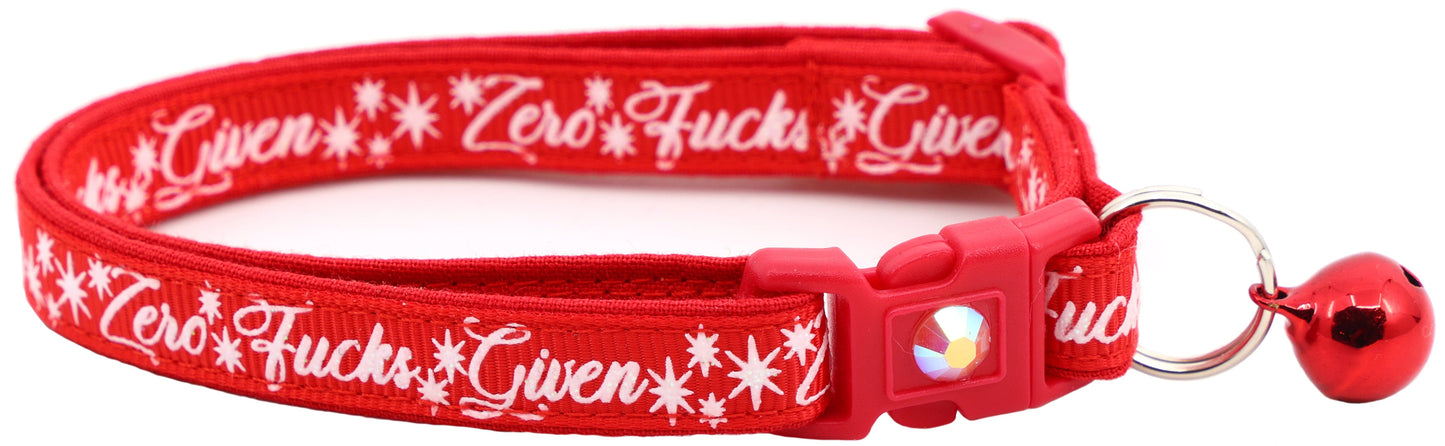 Zero Fucks Given Breakaway Cat Collar