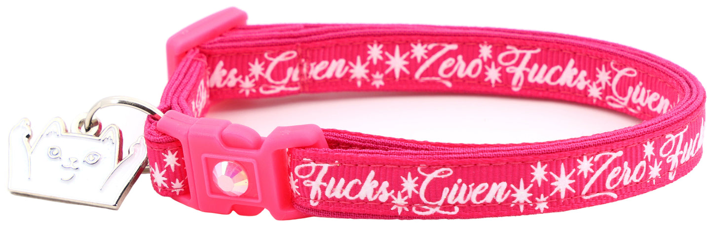 Zero Fucks Given Breakaway Cat Collar