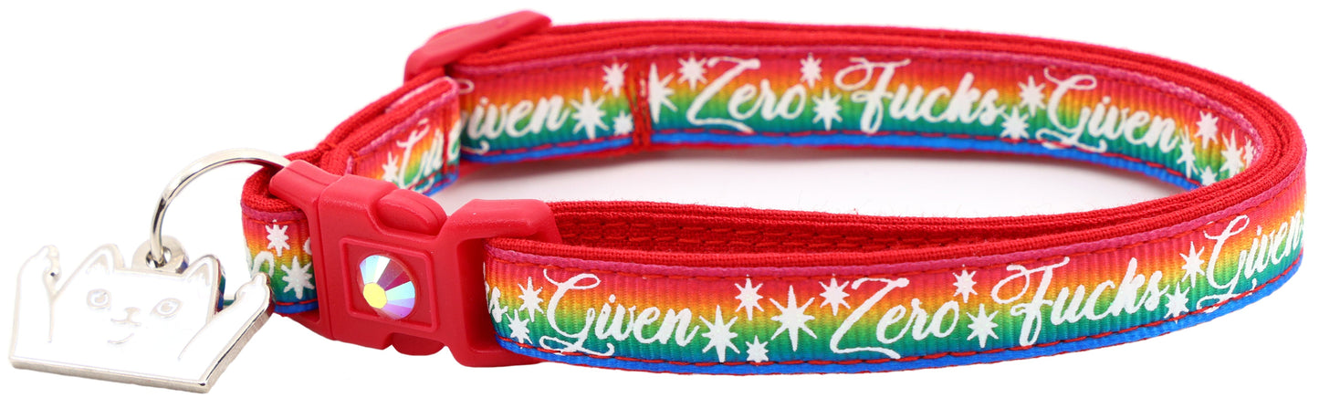 Zero Fucks Given Breakaway Cat Collar