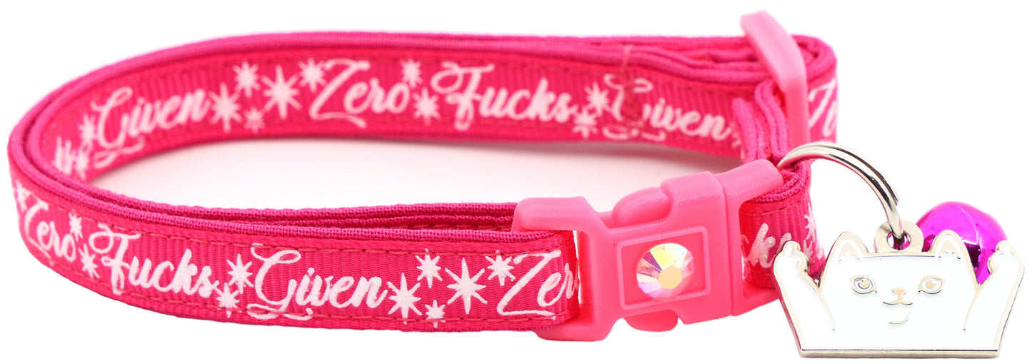 Zero Fucks Given Breakaway Cat Collar