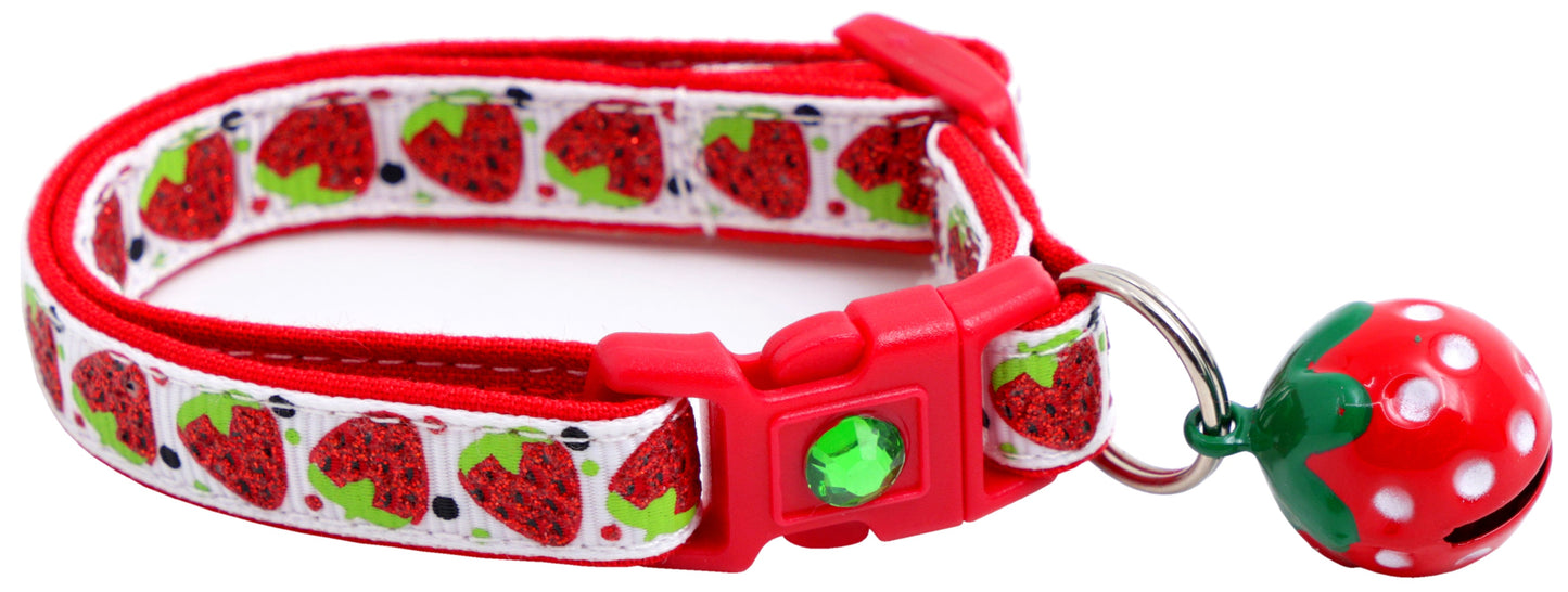 Strawberries Breakaway Cat Collar