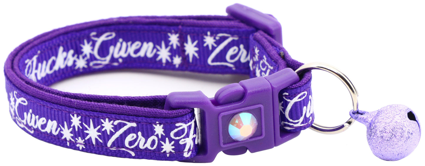 Zero Fucks Given Breakaway Cat Collar
