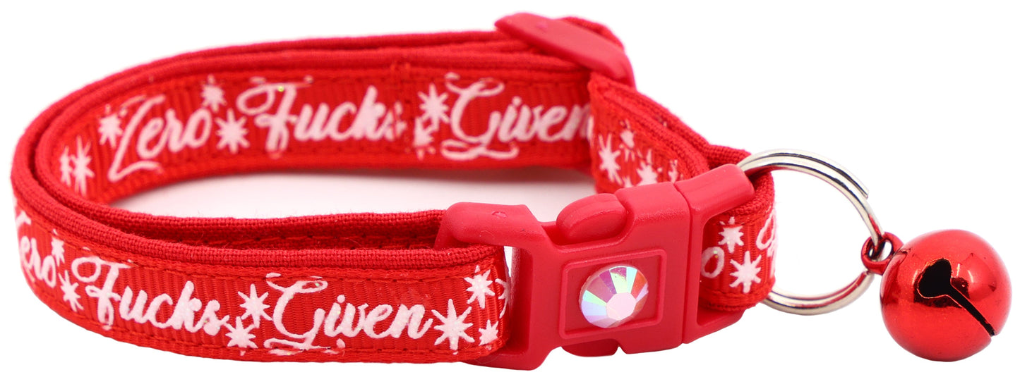 Zero Fucks Given Breakaway Cat Collar