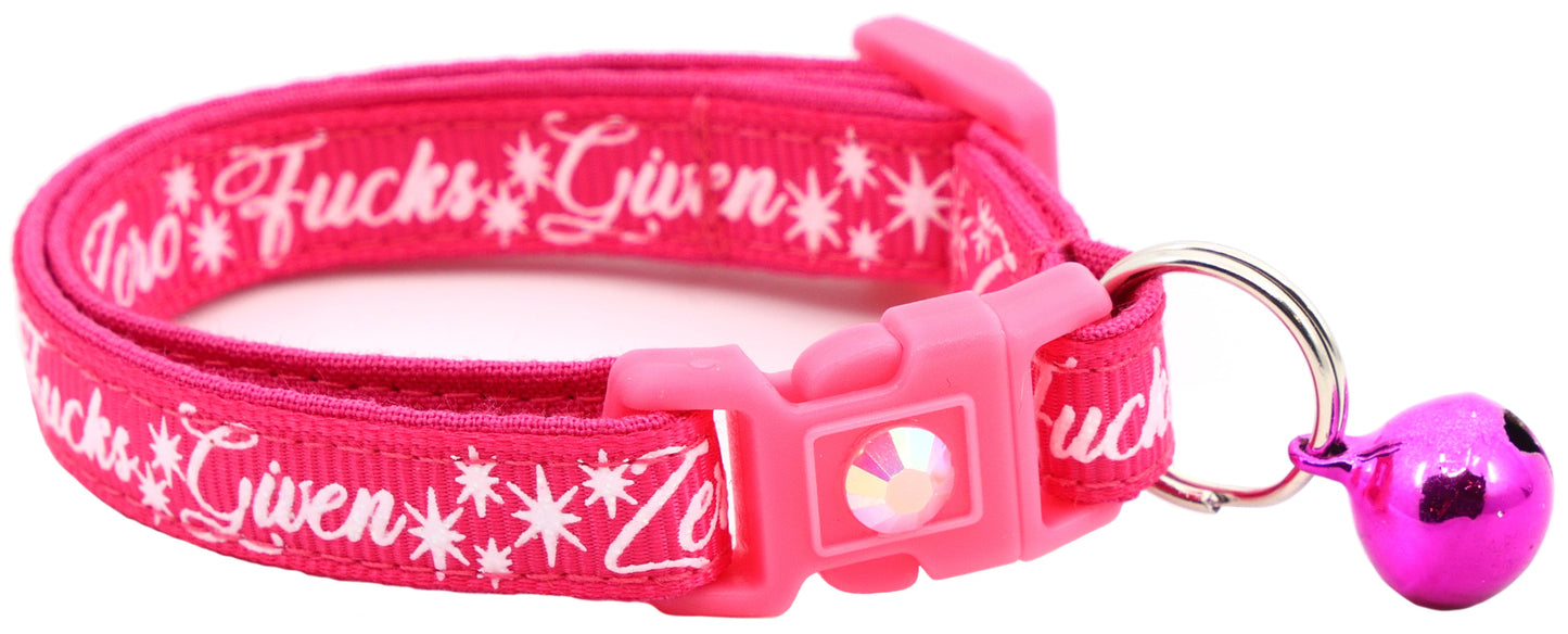 Zero Fucks Given Breakaway Cat Collar