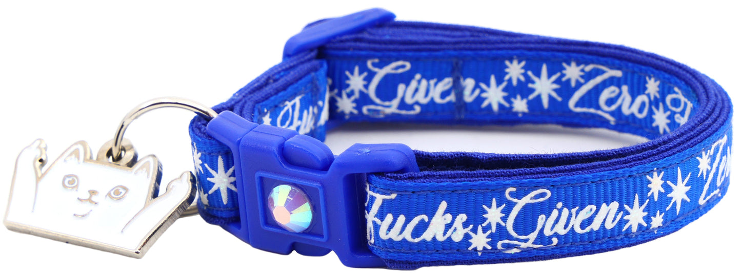 Zero Fucks Given Breakaway Cat Collar