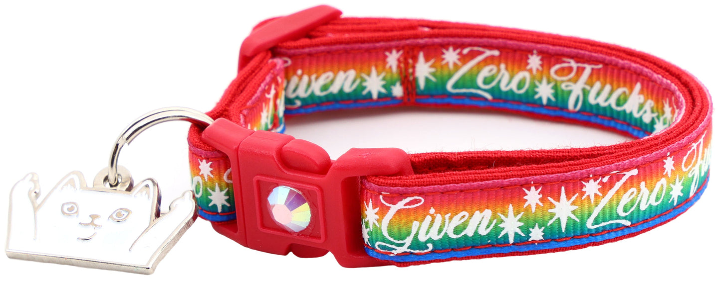 Zero Fucks Given Breakaway Cat Collar