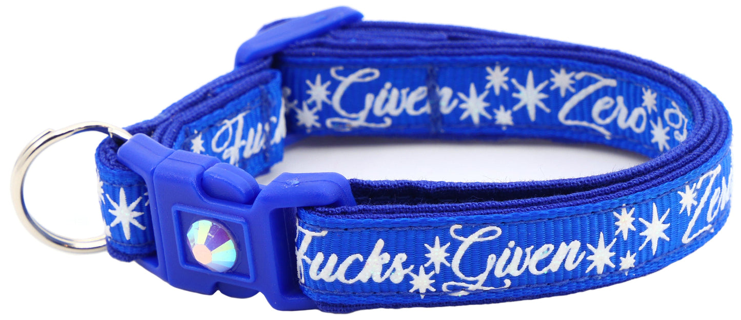 Zero Fucks Given Breakaway Cat Collar