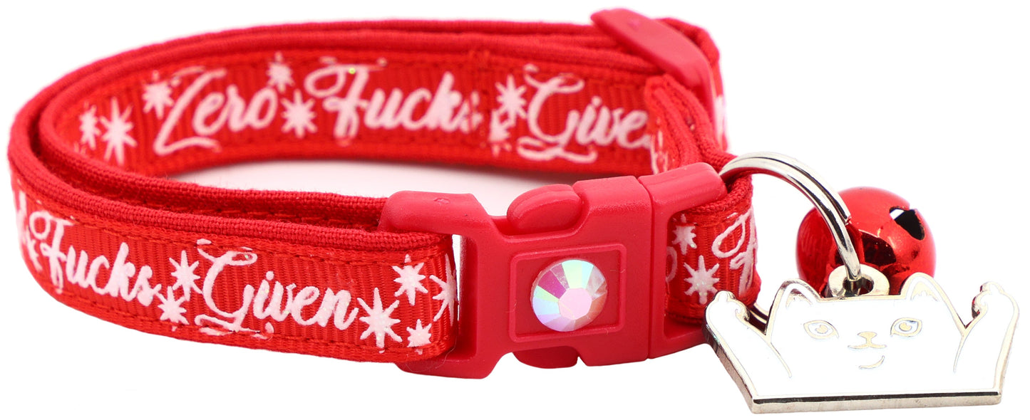 Zero Fucks Given Breakaway Cat Collar