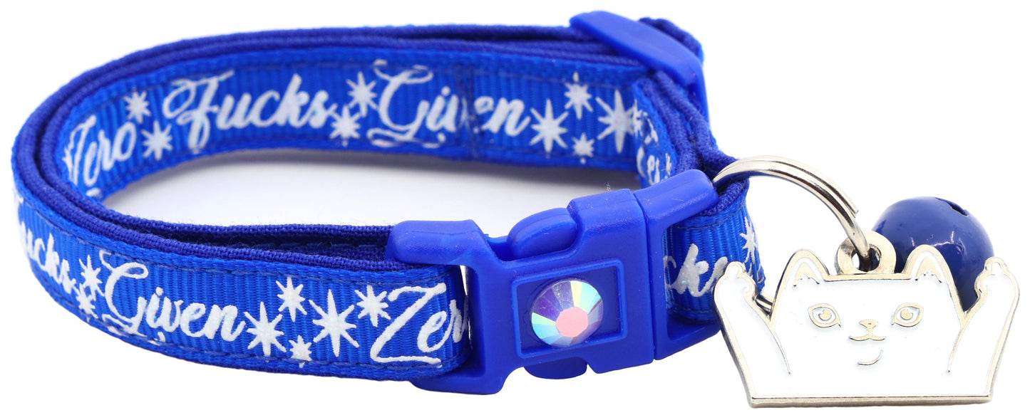 Zero Fucks Given Breakaway Cat Collar
