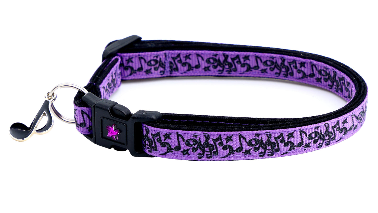 Music Notes Cat Collar