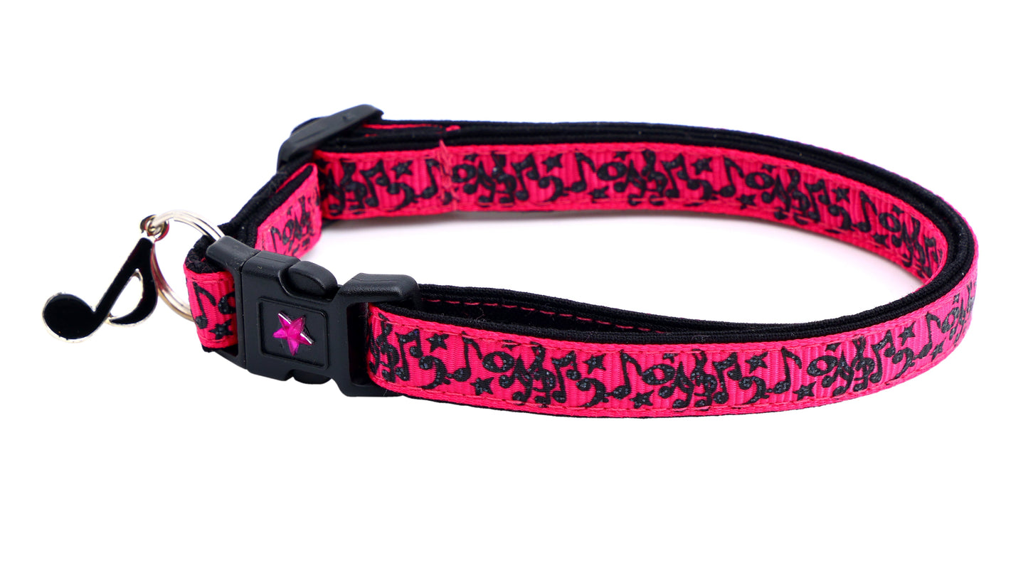 Music Notes Cat Collar