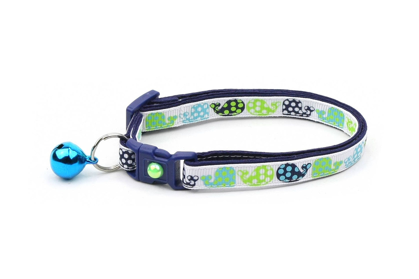 Polka Dot Whales Cat Collar