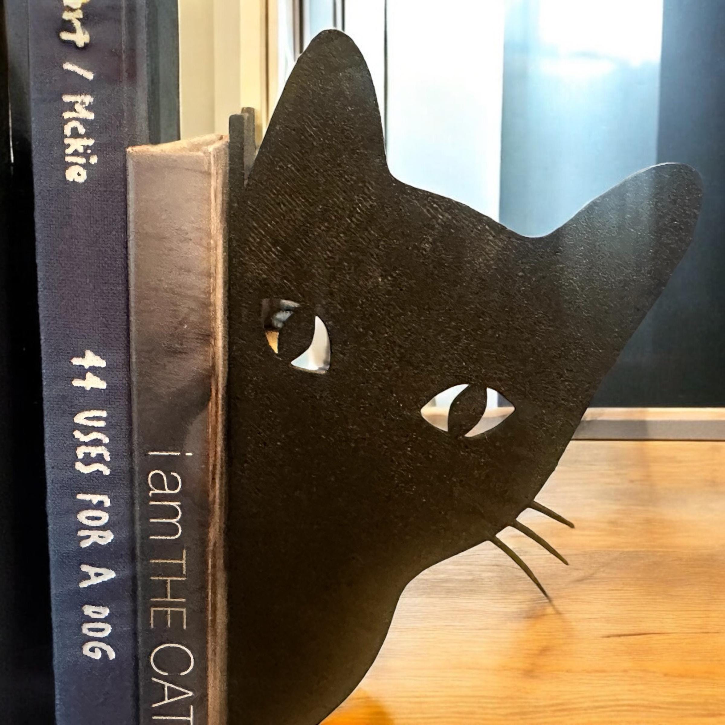 Cat Bookends (set), home decor, bookshelf or table top, 7.5 inches tall. Multiple colors