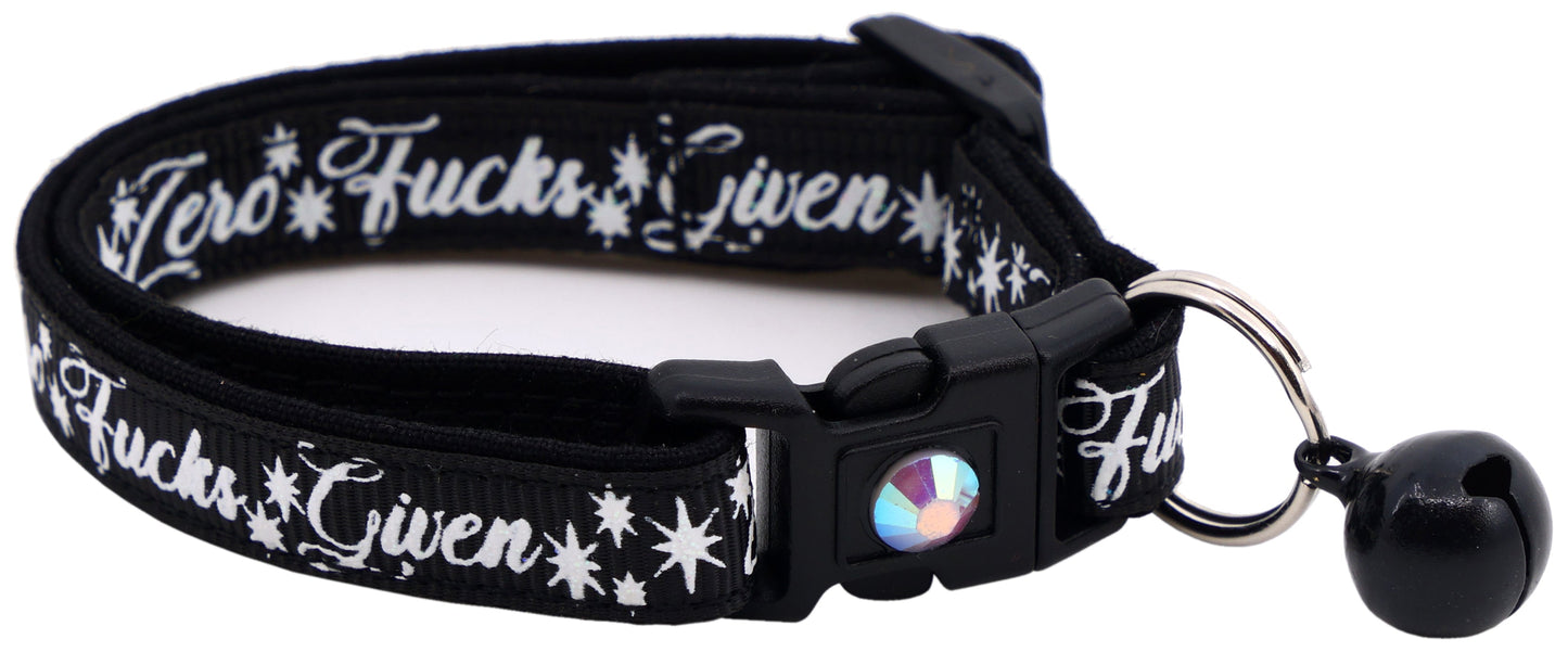Zero Fucks Given Breakaway Cat Collar